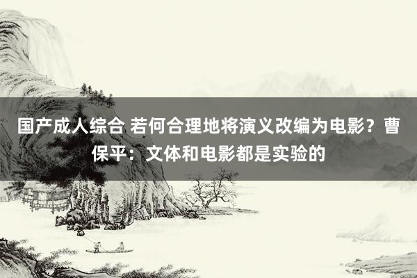 国产成人综合 若何合理地将演义改编为电影？曹保平：文体和电影都是实验的