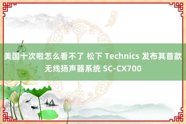 美国十次啦怎么看不了 松下 Technics 发布其首款无线扬声器系统 SC-CX700