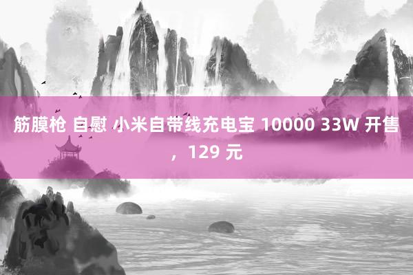 筋膜枪 自慰 小米自带线充电宝 10000 33W 开售，129 元