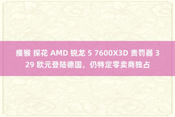 瘦猴 探花 AMD 锐龙 5 7600X3D 责罚器 329 欧元登陆德国，仍特定零卖商独占