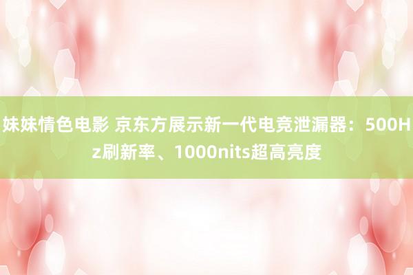 妹妹情色电影 京东方展示新一代电竞泄漏器：500Hz刷新率、1000nits超高亮度