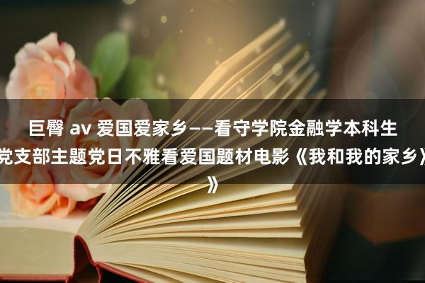 巨臀 av 爱国爱家乡——看守学院金融学本科生党支部主题党日不雅看爱国题材电影《我和我的家乡》