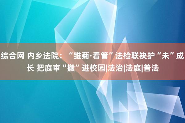 综合网 内乡法院：“雏菊·看管”法检联袂护“未”成长 把庭审“搬”进校园|法治|法庭|普法